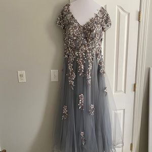 La Femme Embroidered & Beaded Ballgown size 10